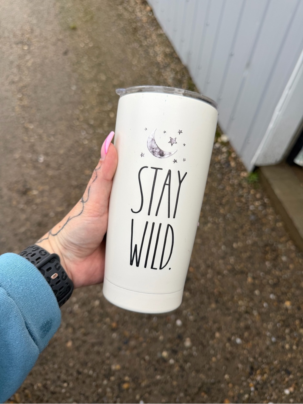 Rae Dunn Cream "STAY WILD" Insulated Tumbler
